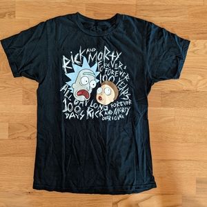 official Rick and Morty [adult swim] Black T Shirt Graphic Women size S In g